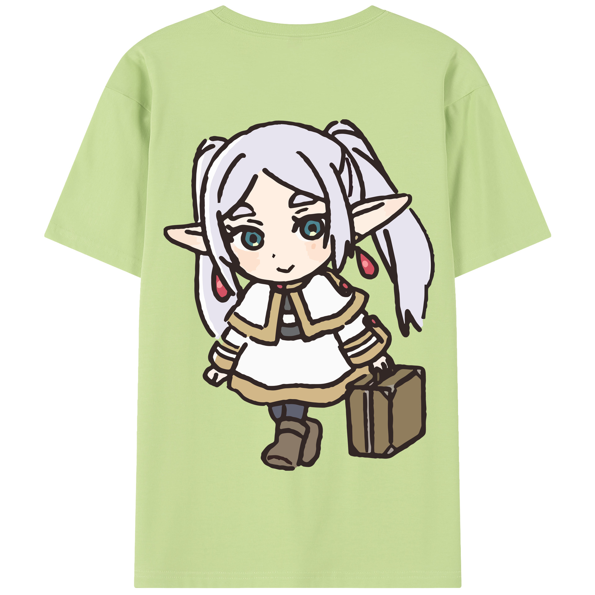 （画像用） 葬送のフリーレン Frieren 綿100％半袖Tシャツ（背面プリント）
